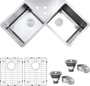 Ruvati RVH8400 Drop-In Stainless Steel Sink with Drainboard