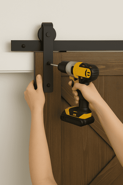Attach the Rollers and Hardware