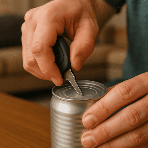 Opening a Can With a Car Key or House Key