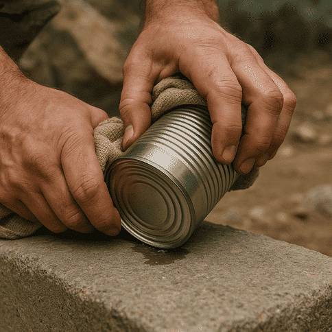 Opening a Can Without Any Tools