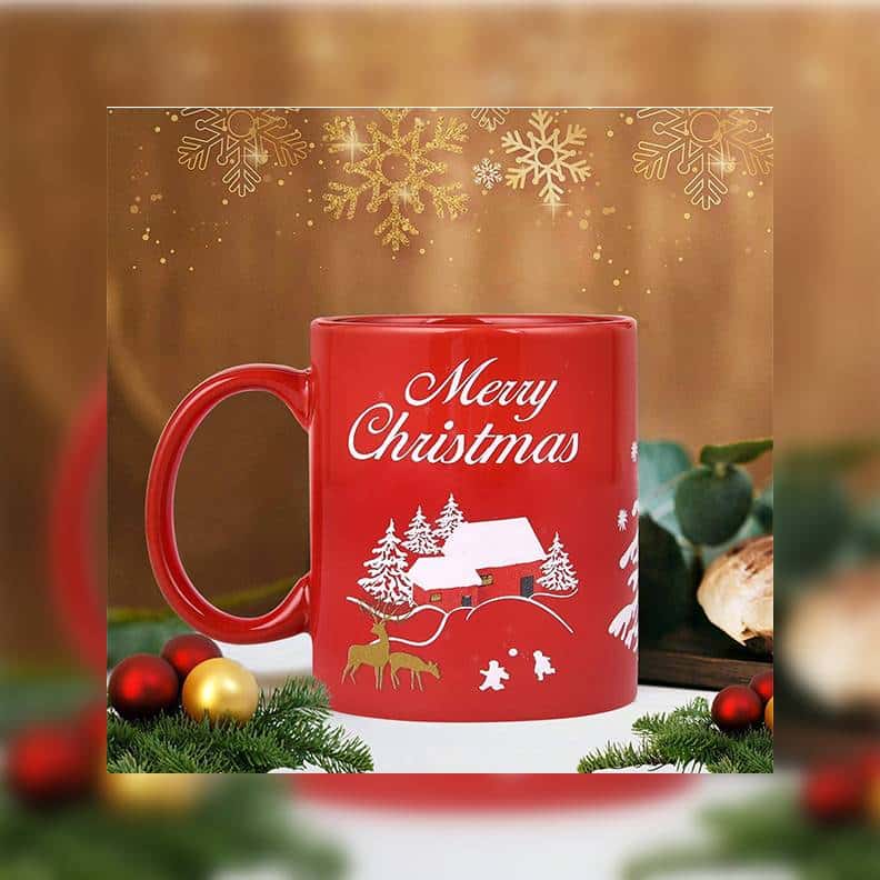 Classic Red Christmas Coffee Mug From YHRJWN