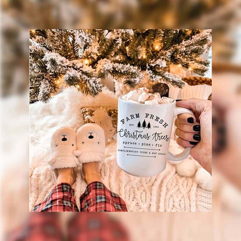 Farm Fresh Christmas Coffee Mug By LisbonBlue