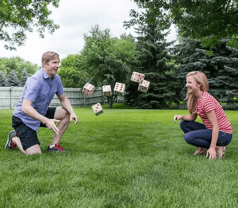 Lawn games for adults: Giant Wooden Yard Dice