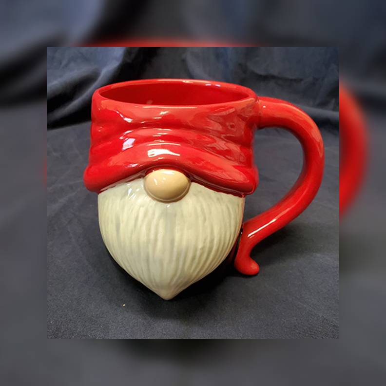 Hand Painted Ceramic Gnome Mug