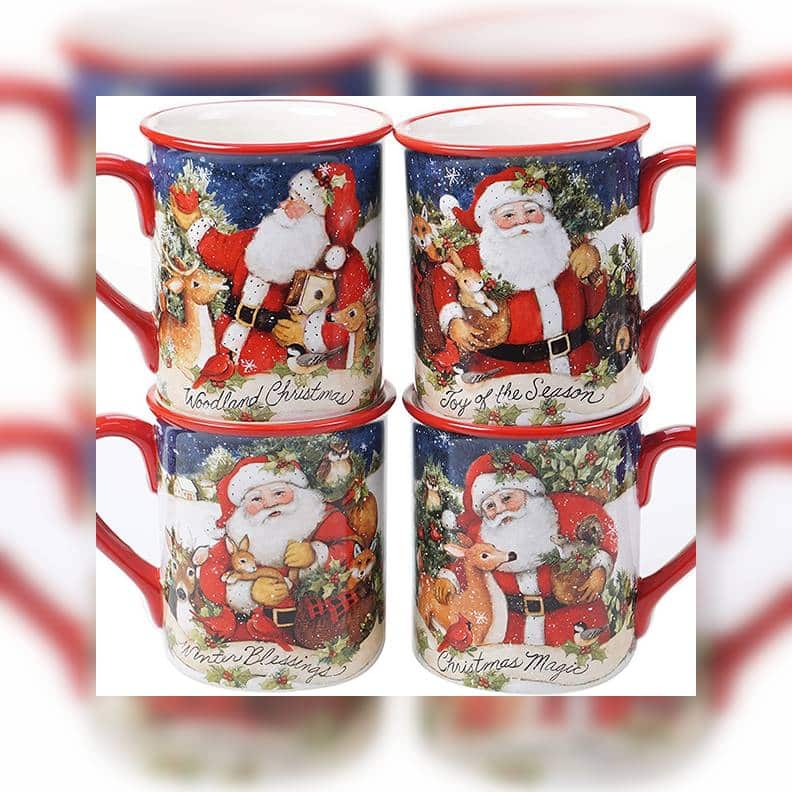 Multicolored Christmas Coffee Mugs By Certified International