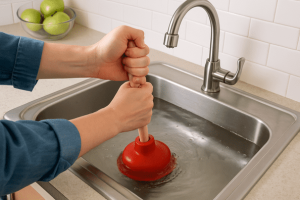 Using a Plunger on a Sink