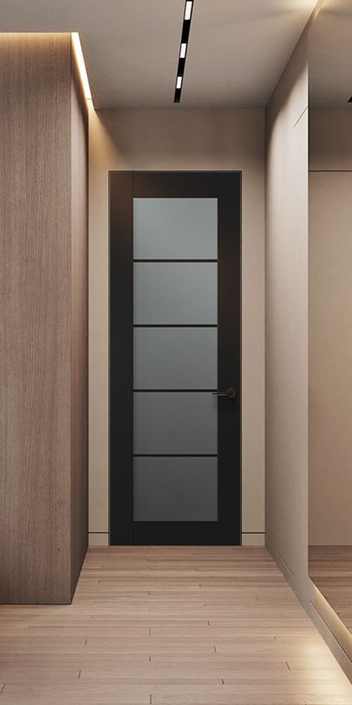 Bathroom door design with glass