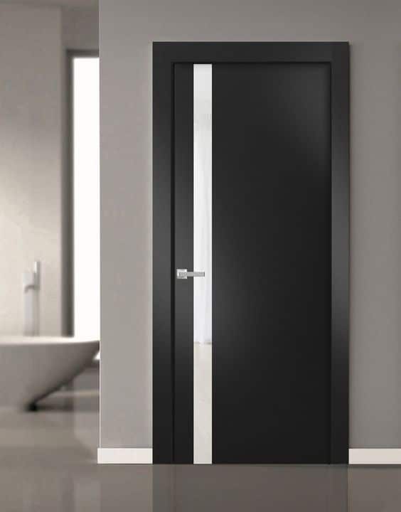 Black aluminium door