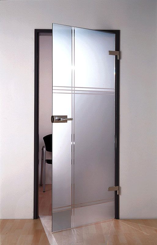 Frameless glass door