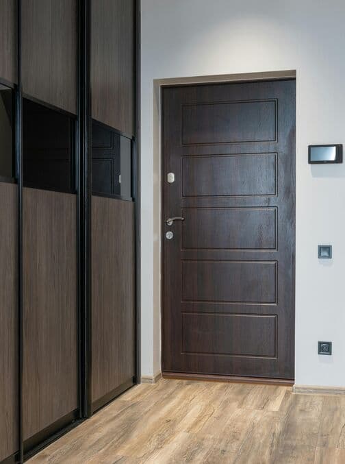 Natural brown door