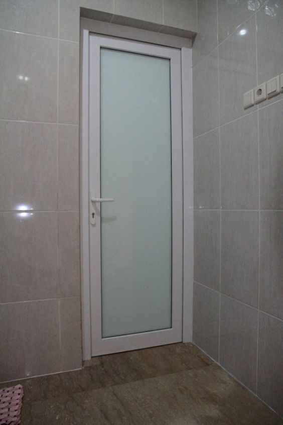 PVC glass bathroom door design