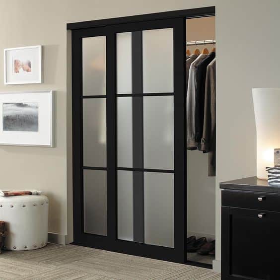 Sliding aluminium bathroom door