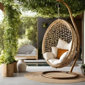 Esmlada Wicker Swing Egg Chair