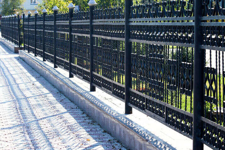 Wrought iron fence