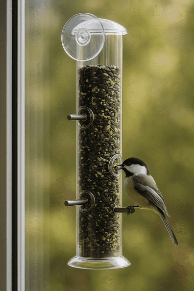 Window-Mounted Bird Feeder